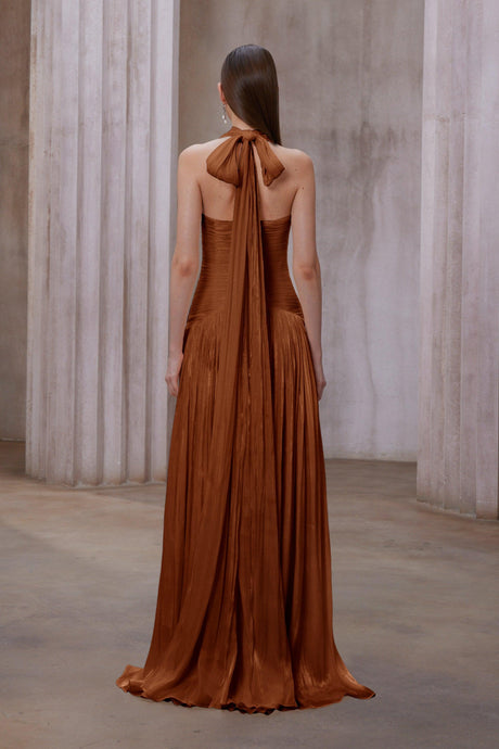 Selmori Verdelune Gathered Maxi Dress