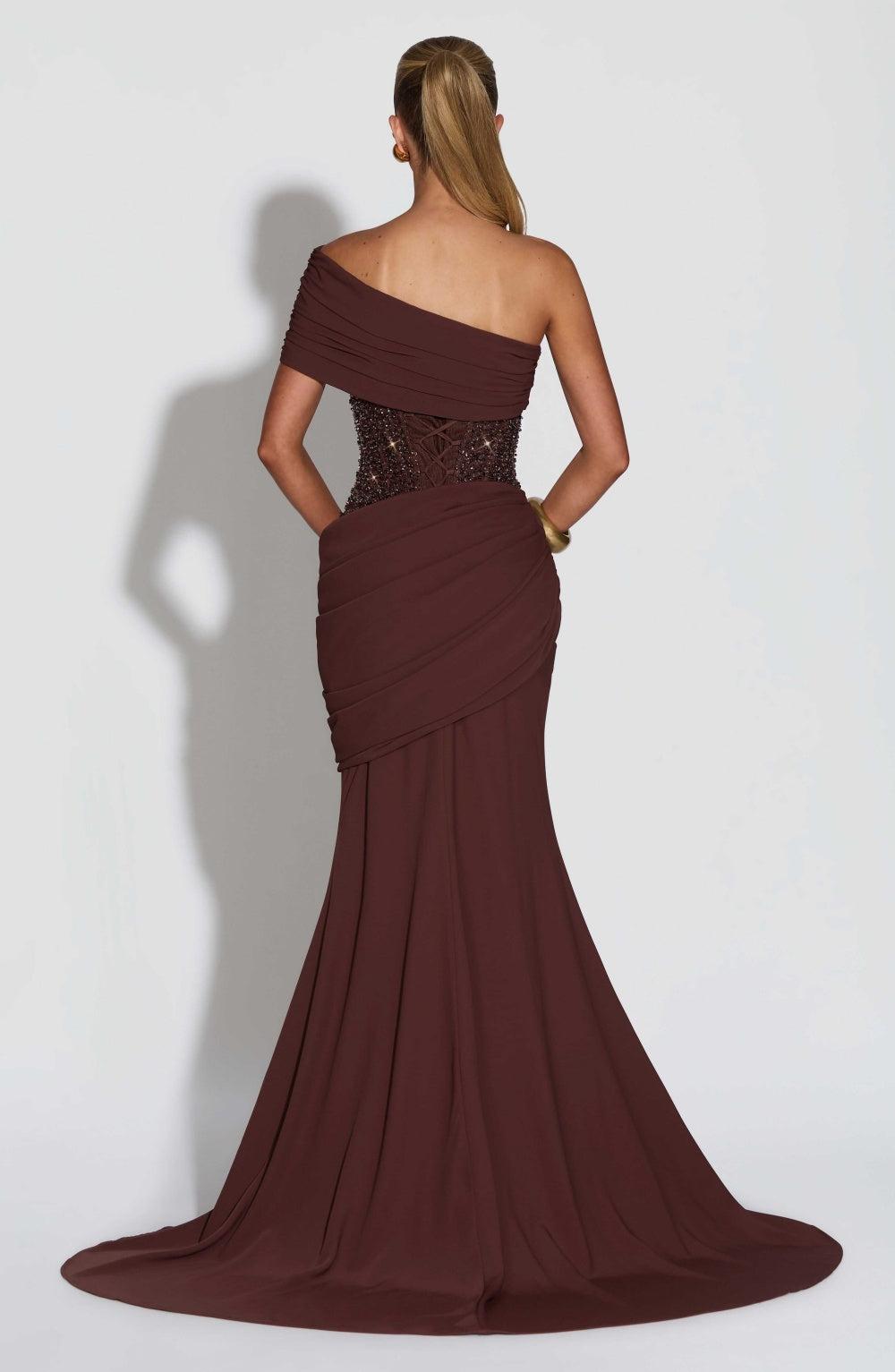 Selmori Cléa Asymmetric Off-Shoulder Maxi Dress