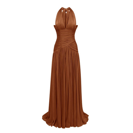 Selmori Verdelune Gathered Maxi Dress