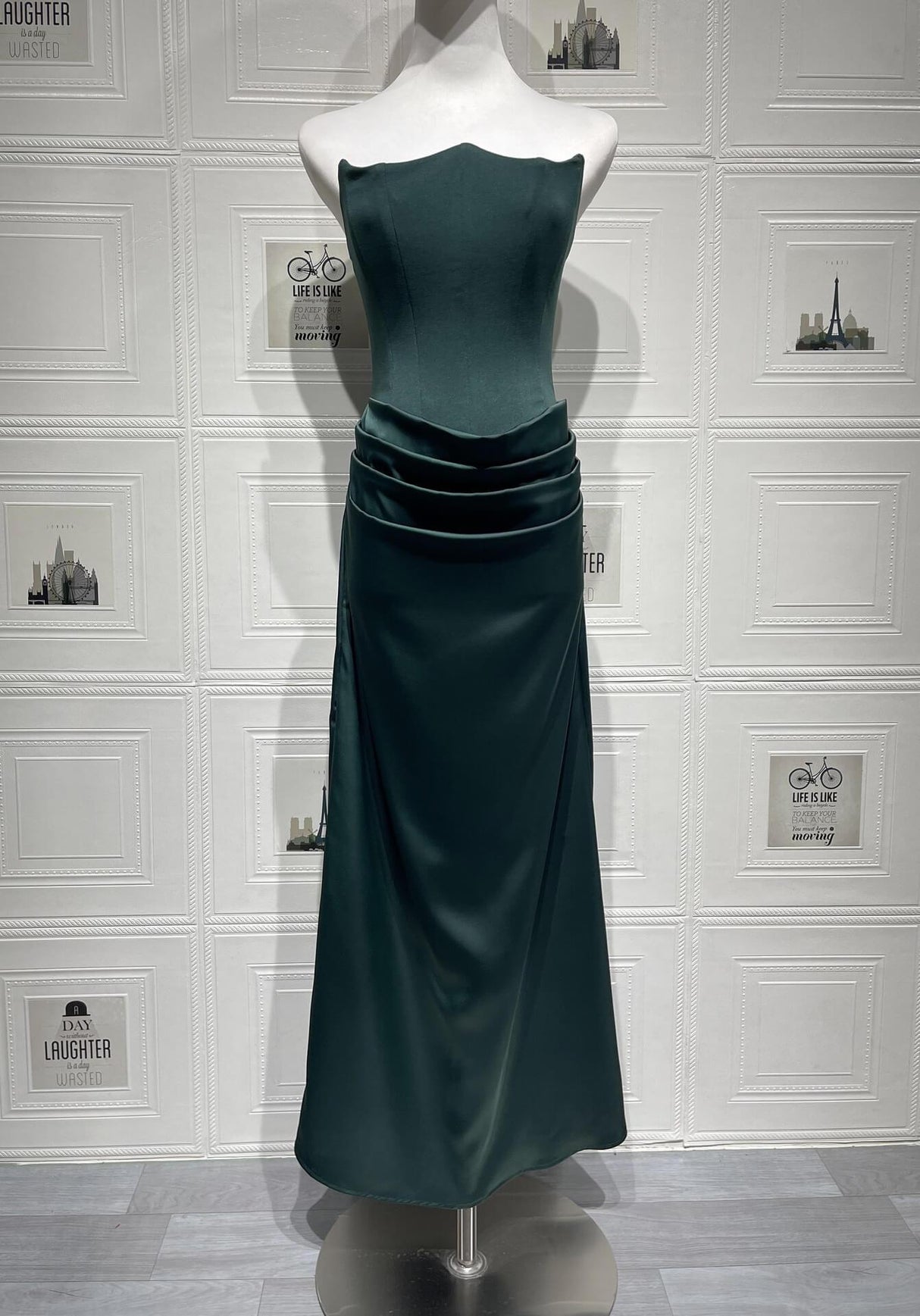 Selmori Vianne Off-Shoulder Corset Maxi Dress