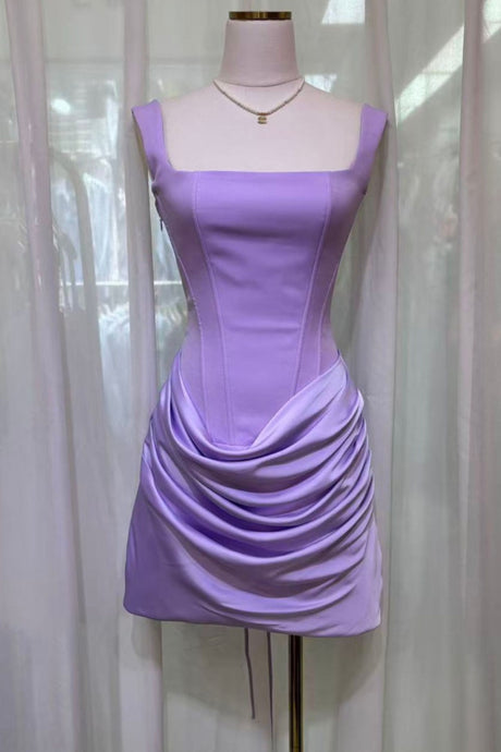 Aurelia Square-Neck Boned Mini Dress