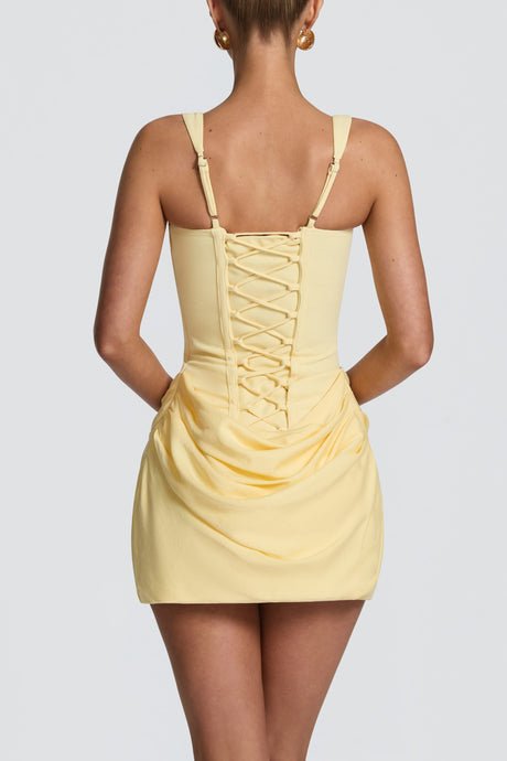 Aurelia Square-Neck Boned Mini Dress
