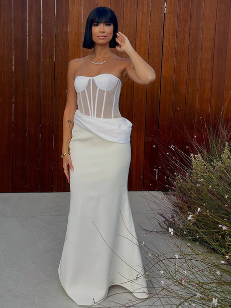 Selmori Cécile Corset Strapless Maxi Dress