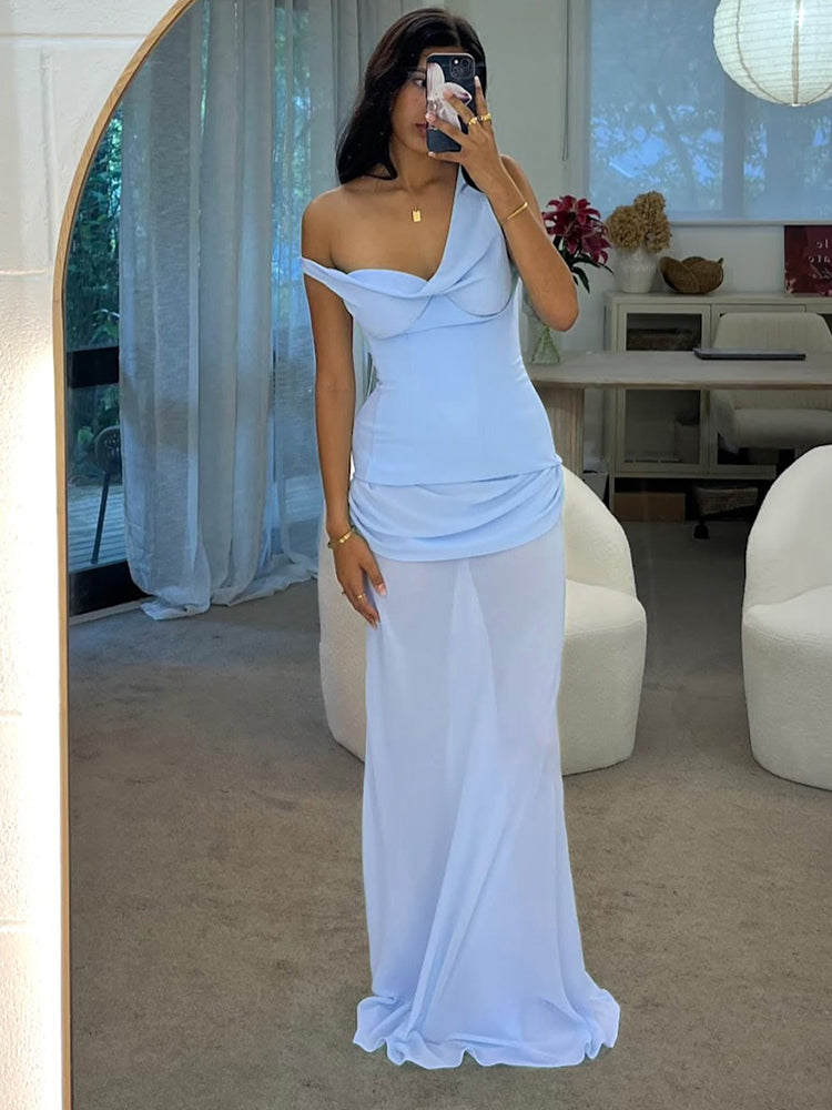 Selmori Mélanie One Shoulder Maxi Dres