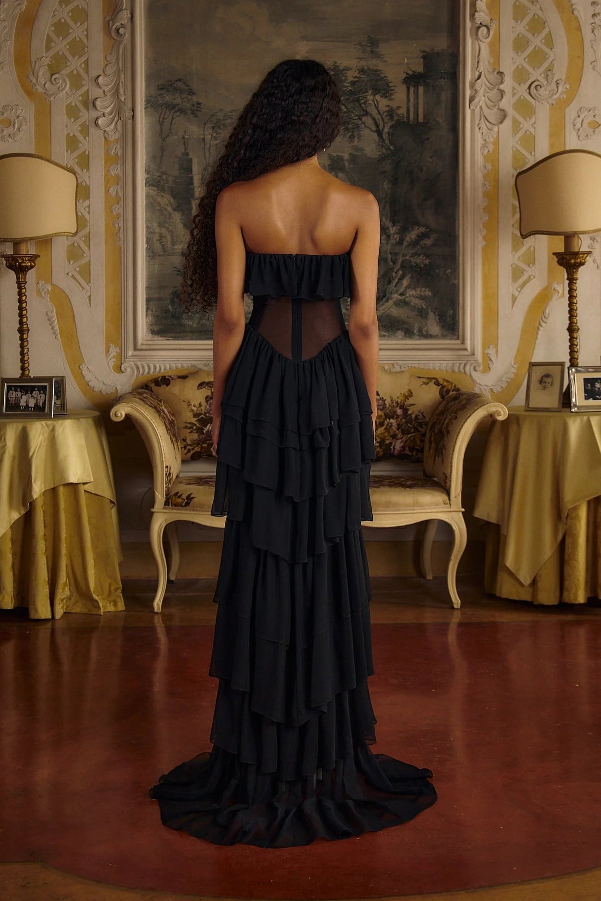 Selmori Justine Strapless Tiered Maxi Dress