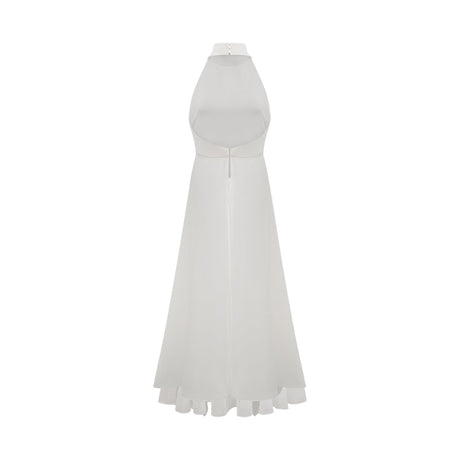 Selmori Juliette halterneck layered Maxi dress