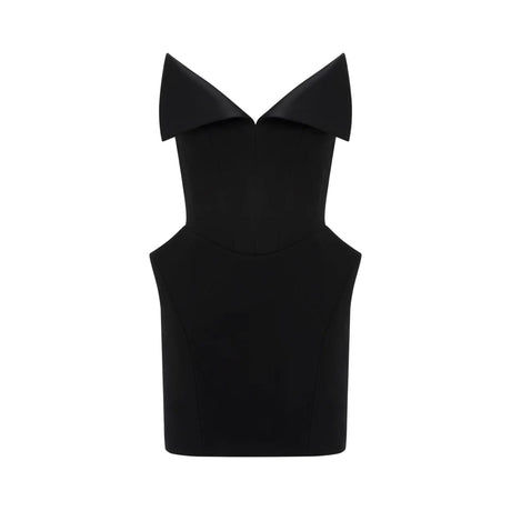 Selmori Béatrice Black Barrel Waist Corset Mini Dress