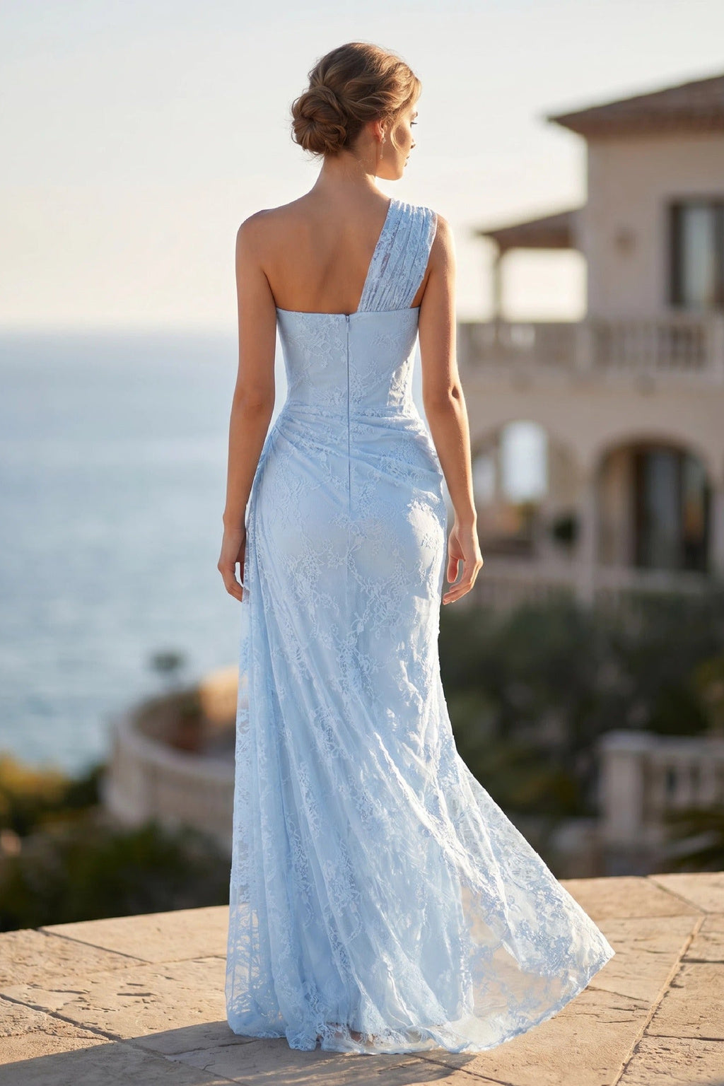 Angélique One Shoulder Draped Lace Maxi Dress - Blue_-_selmori.com_-_23