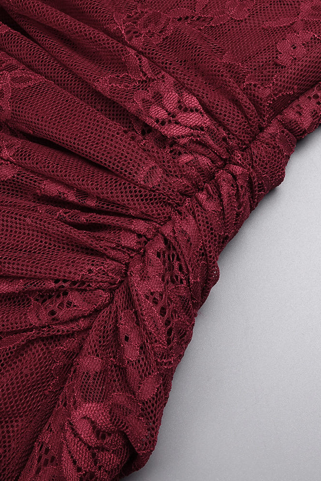 Angélique One Shoulder Draped Lace Maxi Dress - Red_-_selmori.com_-_11
