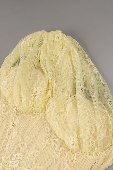 Angélique One Shoulder Draped Lace Maxi Dress - Yellow_-_selmori.com_-_20