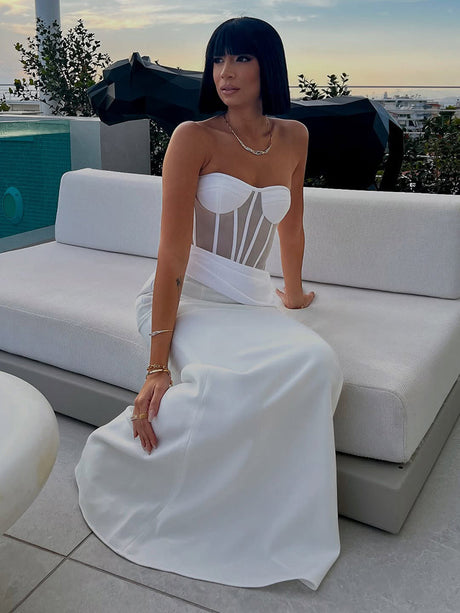 Selmori Cécile Corset Strapless Maxi Dress