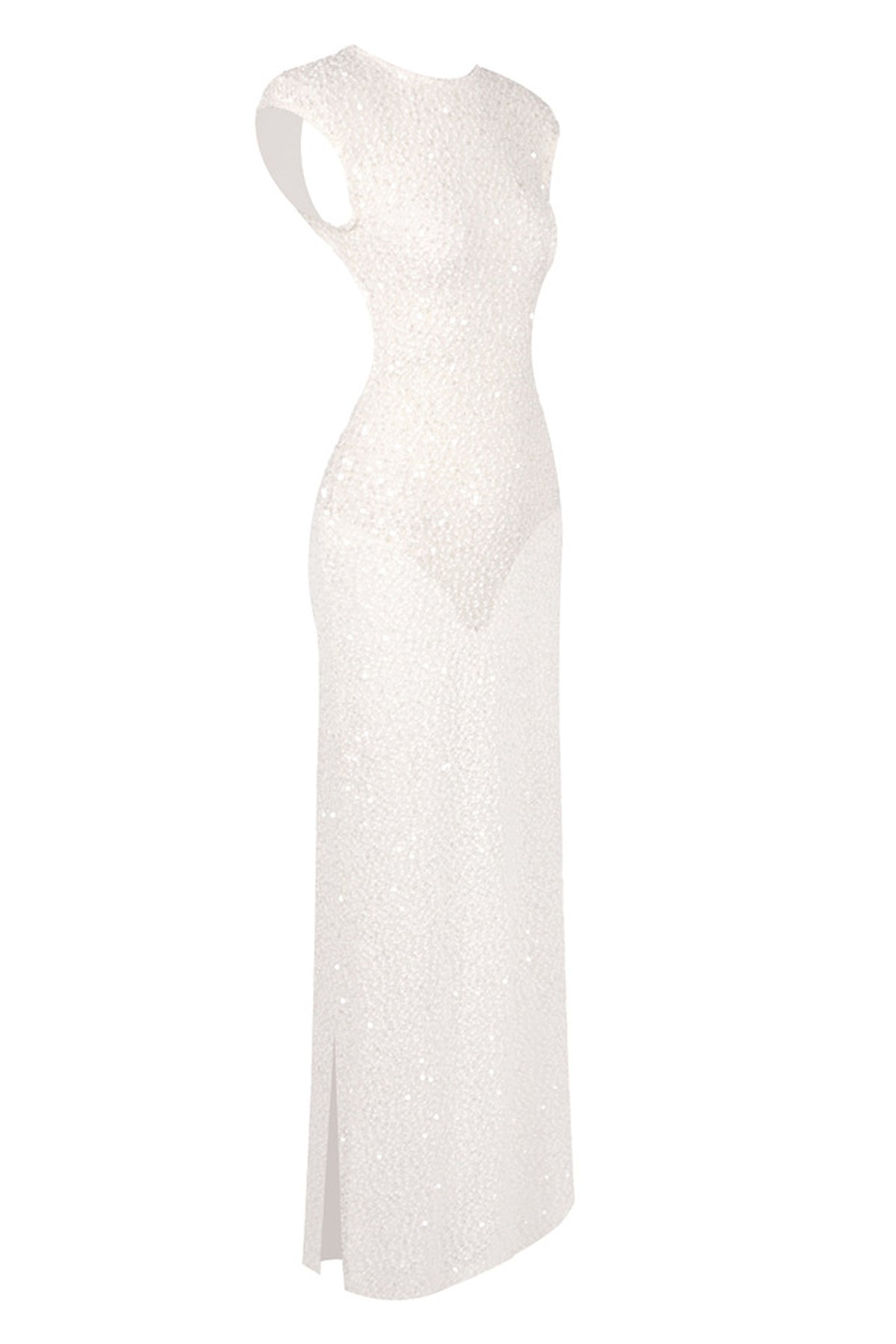 Caliste Sequin Cap-Sleeve Open-Back Maxi Dress - White_-_selmori.com_-_12