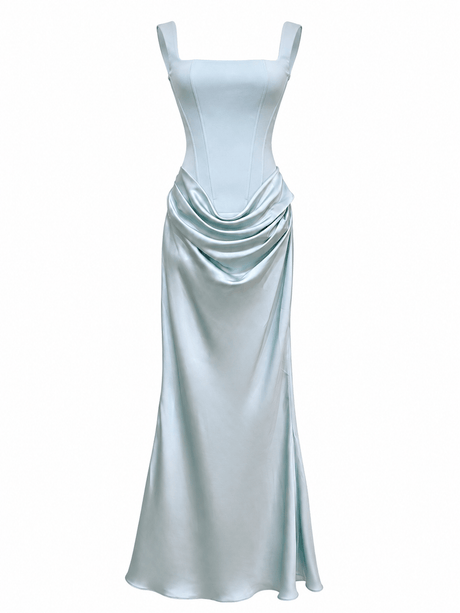 Hortense Square Neck Corset Maxi Dress