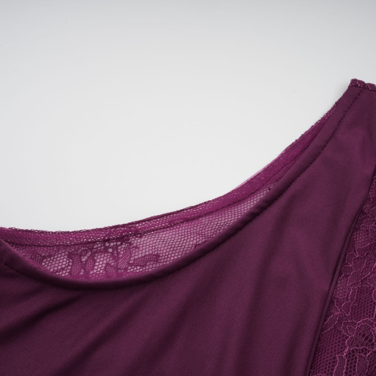 Selmori Célestine Magenta Lace Bodice Ruched Maxi Dress