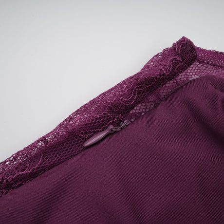 Selmori Célestine Magenta Lace Bodice Ruched Maxi Dress