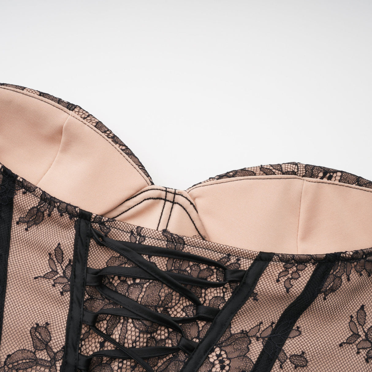Sarah Floral Lace Corset Maxi Dress