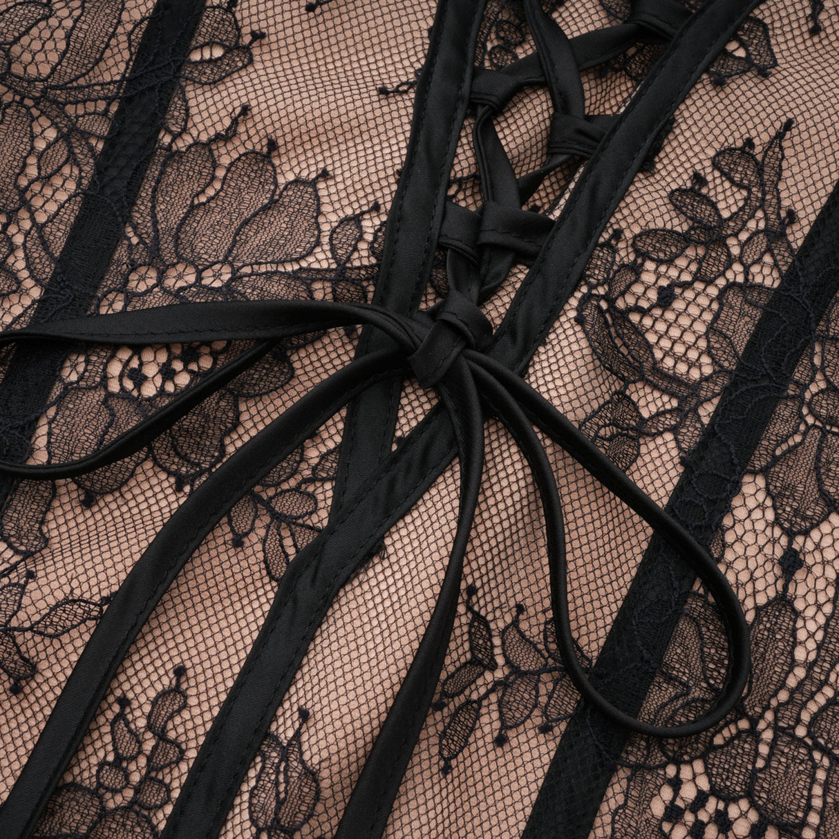 Sarah Floral Lace Corset Maxi Dress