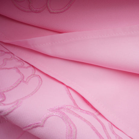 Talisman Pink Strapless Floral Embroidered Maxi Dress