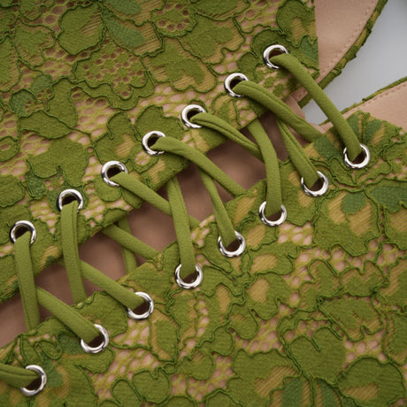 Selmori Isaline Emerald Corset Maxi Dress