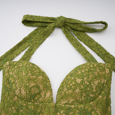 Selmori Isaline Emerald Corset Maxi Dress