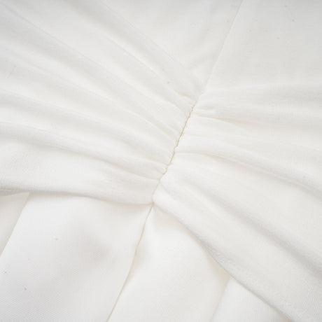 Selmori Noémie off-shoulder panelled maxi dress in White