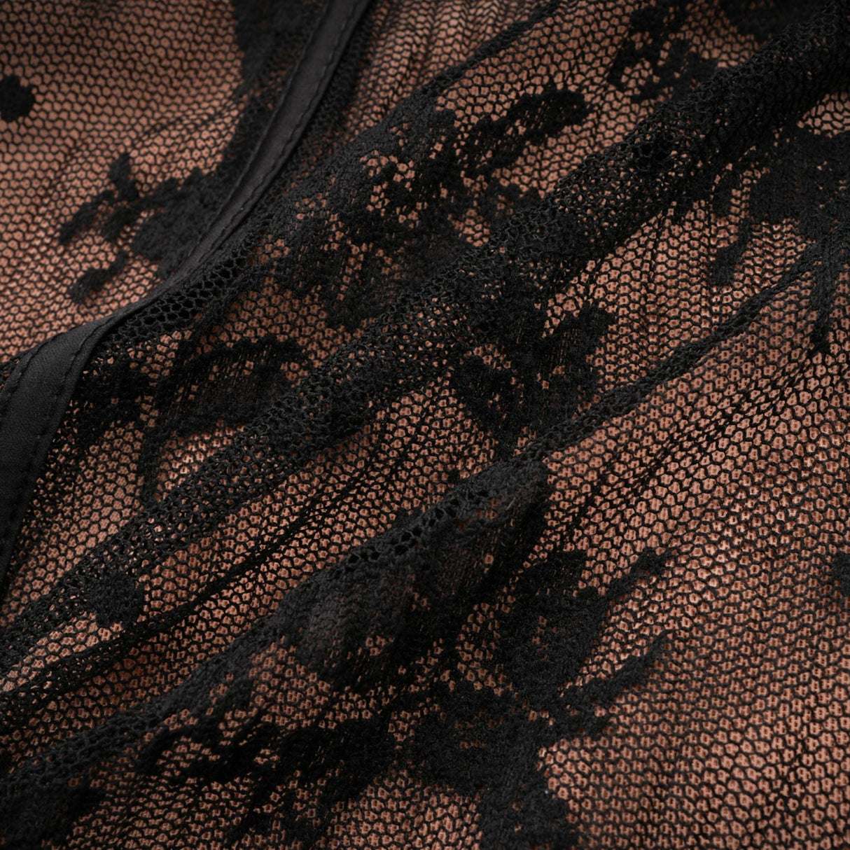 Charisme Lace Corset Bodycon Midi Dress Black