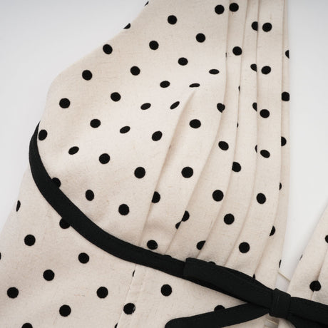 Selmori Estelle White Polka Dot Midi Dress