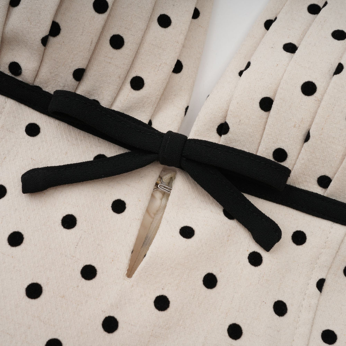 Selmori Estelle White Polka Dot Midi Dress