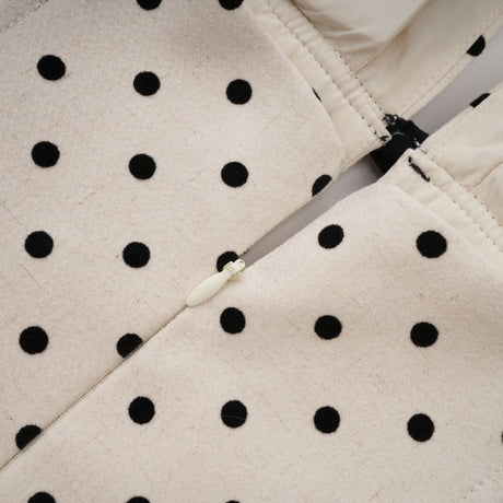 Selmori Estelle White Polka Dot Midi Dress