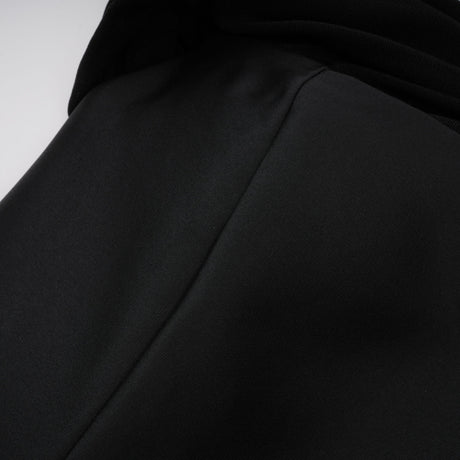 Selmori Anaïs Black Off Shoulder Polished Midi Dress