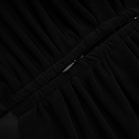 Selmori Anaïs Black Off Shoulder Polished Midi Dress