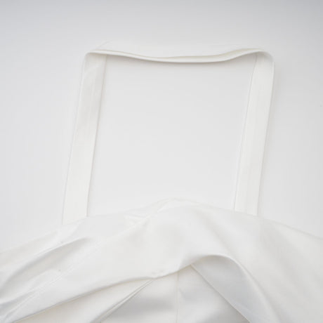 Selmori Aurélie white halterneck ruffled mini dress