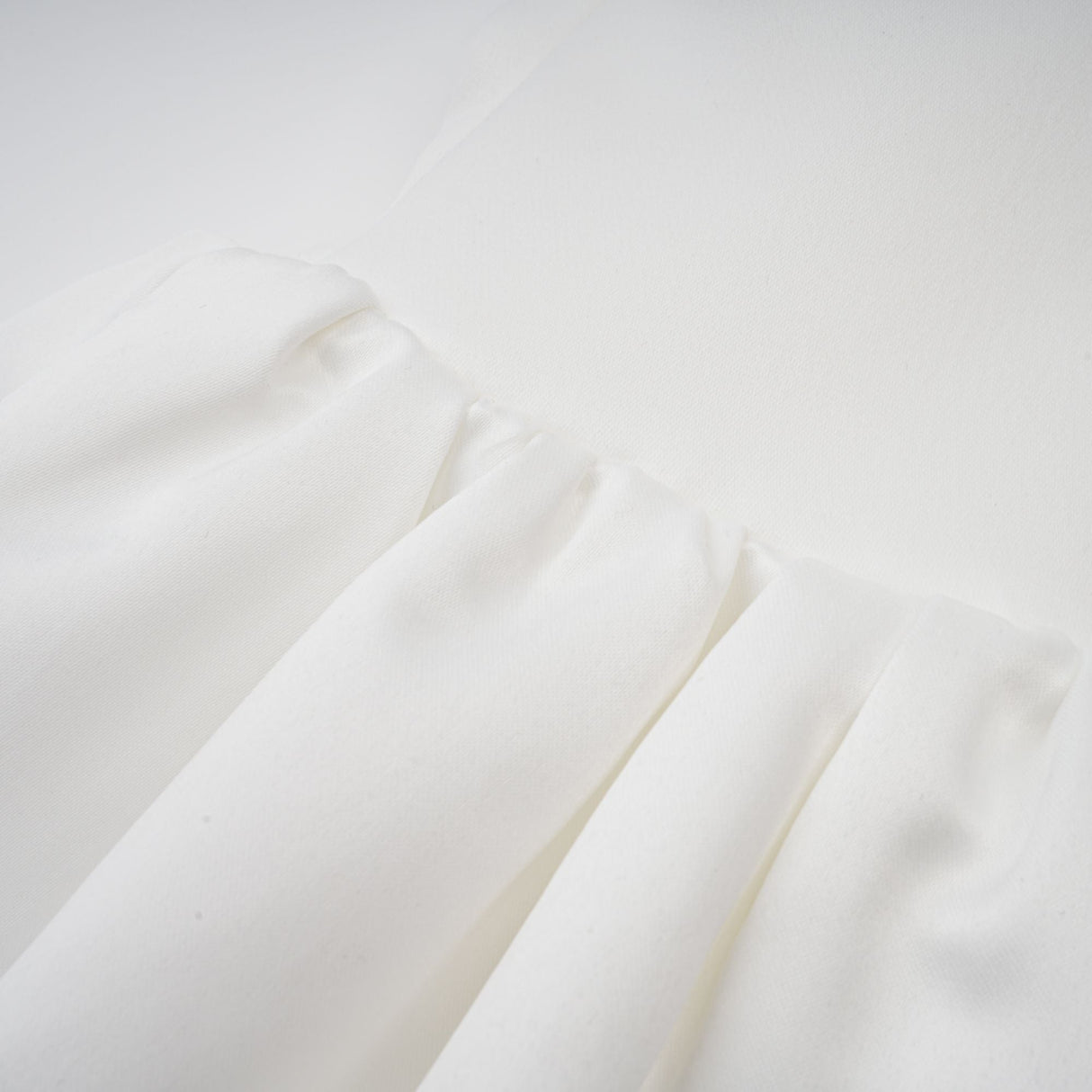 Selmori Aurélie white halterneck ruffled mini dress
