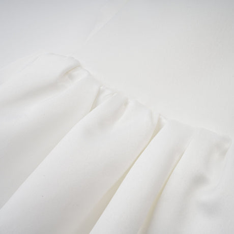 Selmori Aurélie white halterneck ruffled mini dress