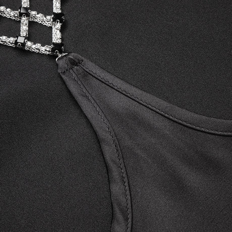 Désir Beaded Backless Maxi Dress Black