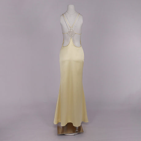 Désir Beaded Backless Maxi Dress Gold