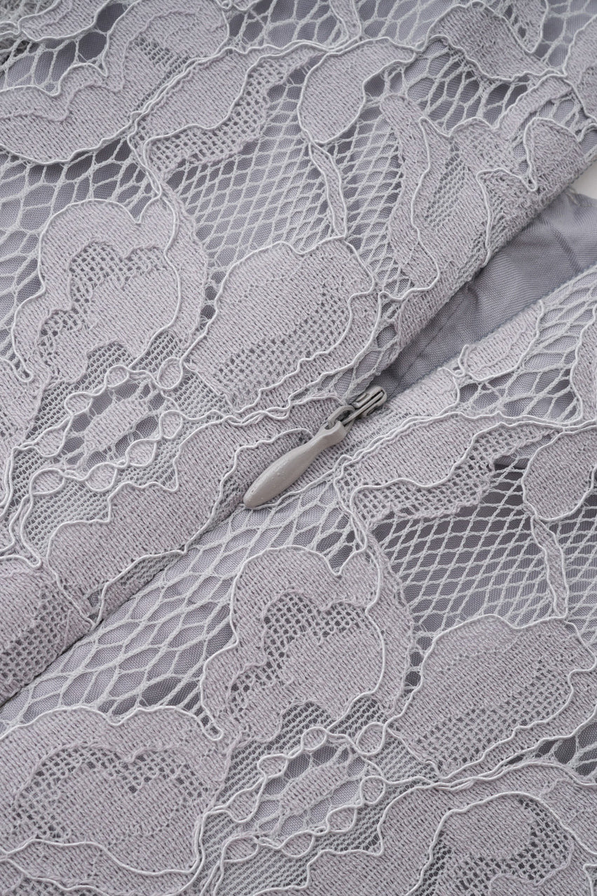 Élodiane Jewel-Button Bell-Sleeve Lace Maxi Dress - Gray_-_selmori.com_-_14
