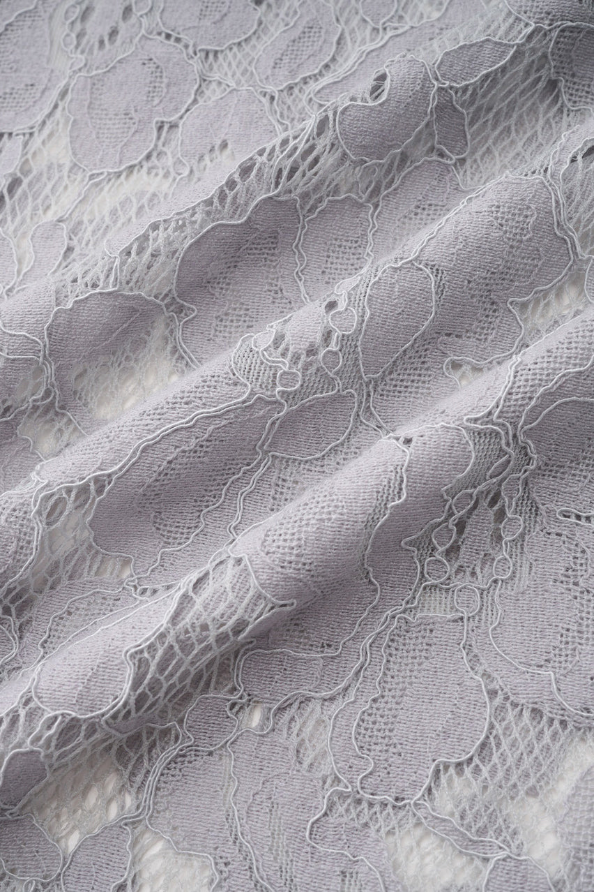 Élodiane Jewel-Button Bell-Sleeve Lace Maxi Dress - Gray_-_selmori.com_-_15