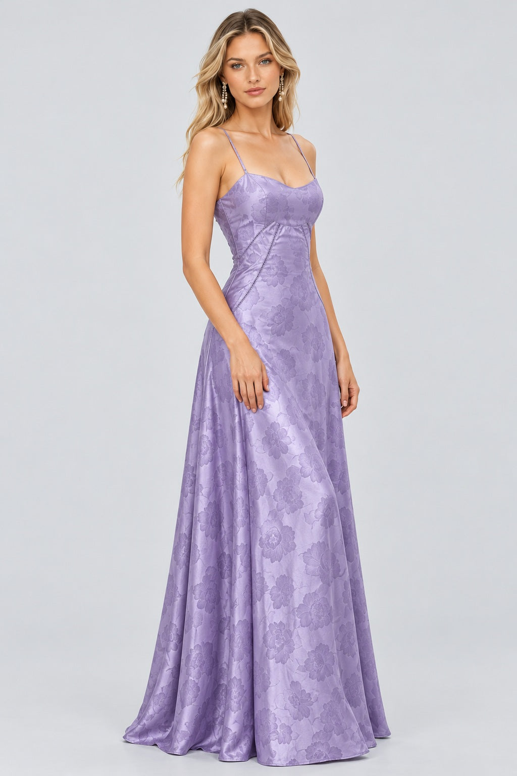 Faustine Floral Jacquard Corset Maxi Dress - Lavender_-_selmori.com_-_06