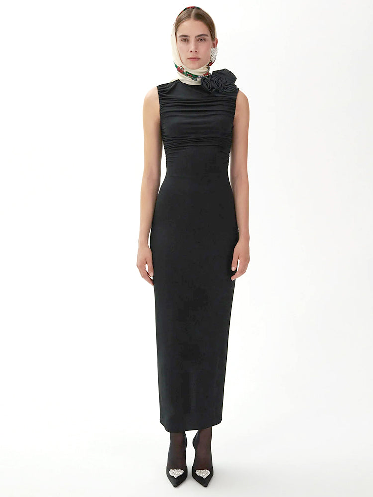 Selmori Odette Elegant Sleeveless Midi Dress
