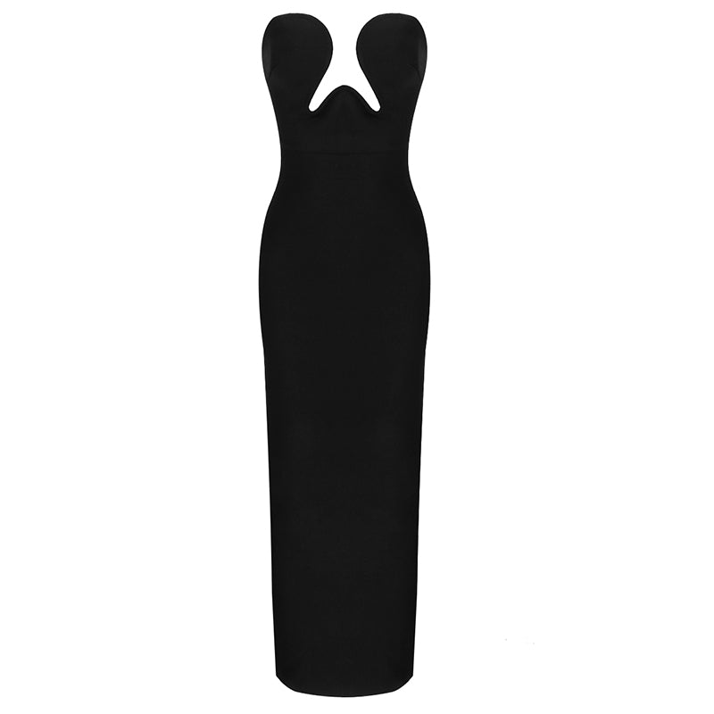 Selmori Alberta Strapless Maxi Dress Black