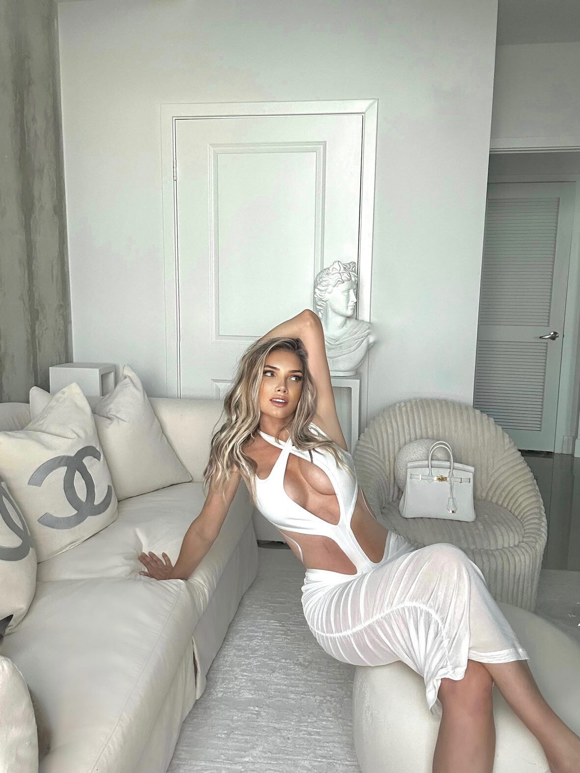 Selmori Hortense Cut Out Midi Dress