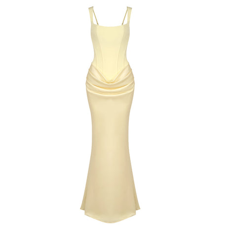 Hortense Square Neck Corset Maxi Dress