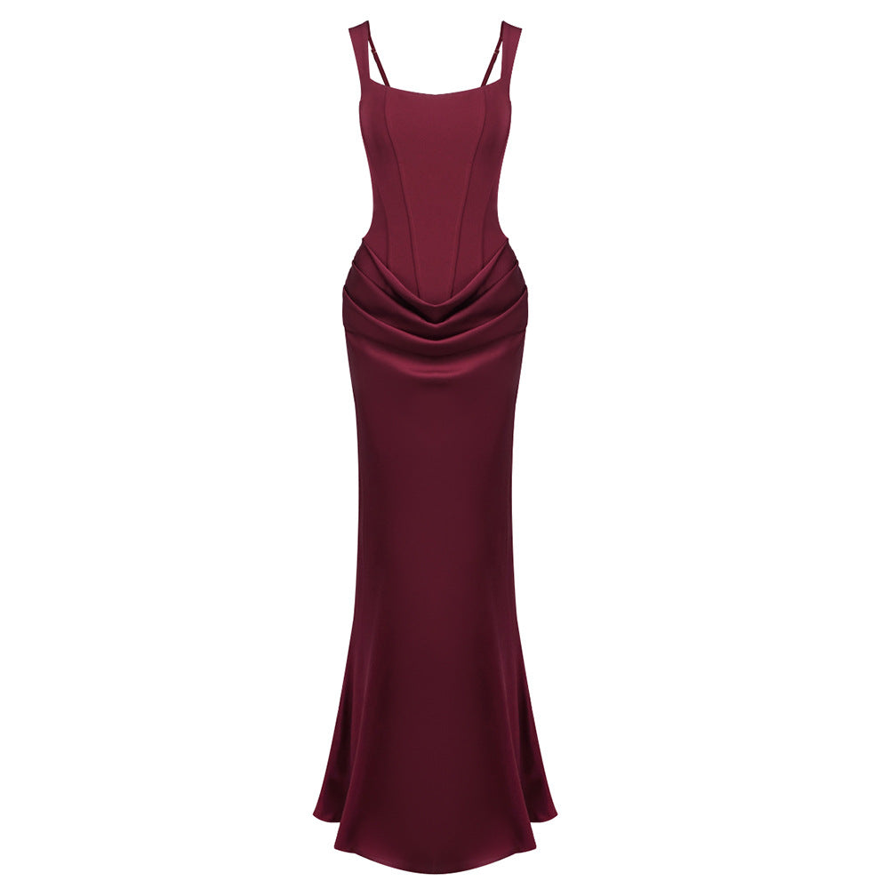 Hortense Square Neck Corset Maxi Dress
