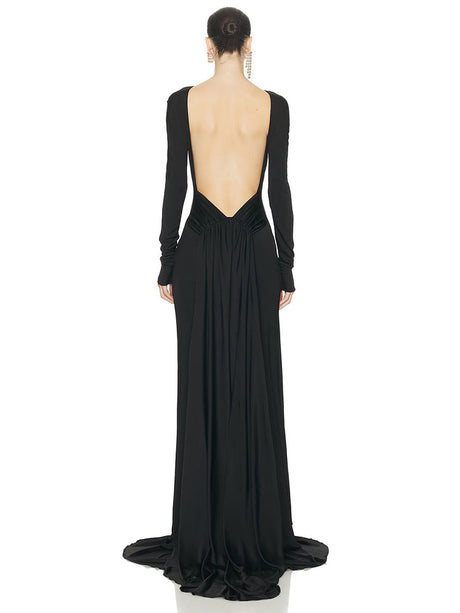 Selmori Orianne Long Sleeve Backless Maxi Dress