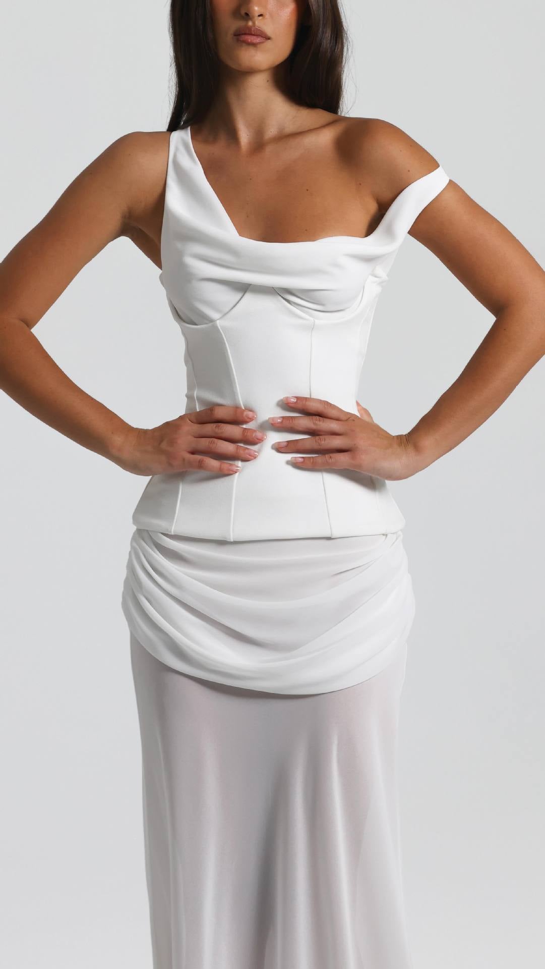Mélanie One Shoulder Maxi Dress