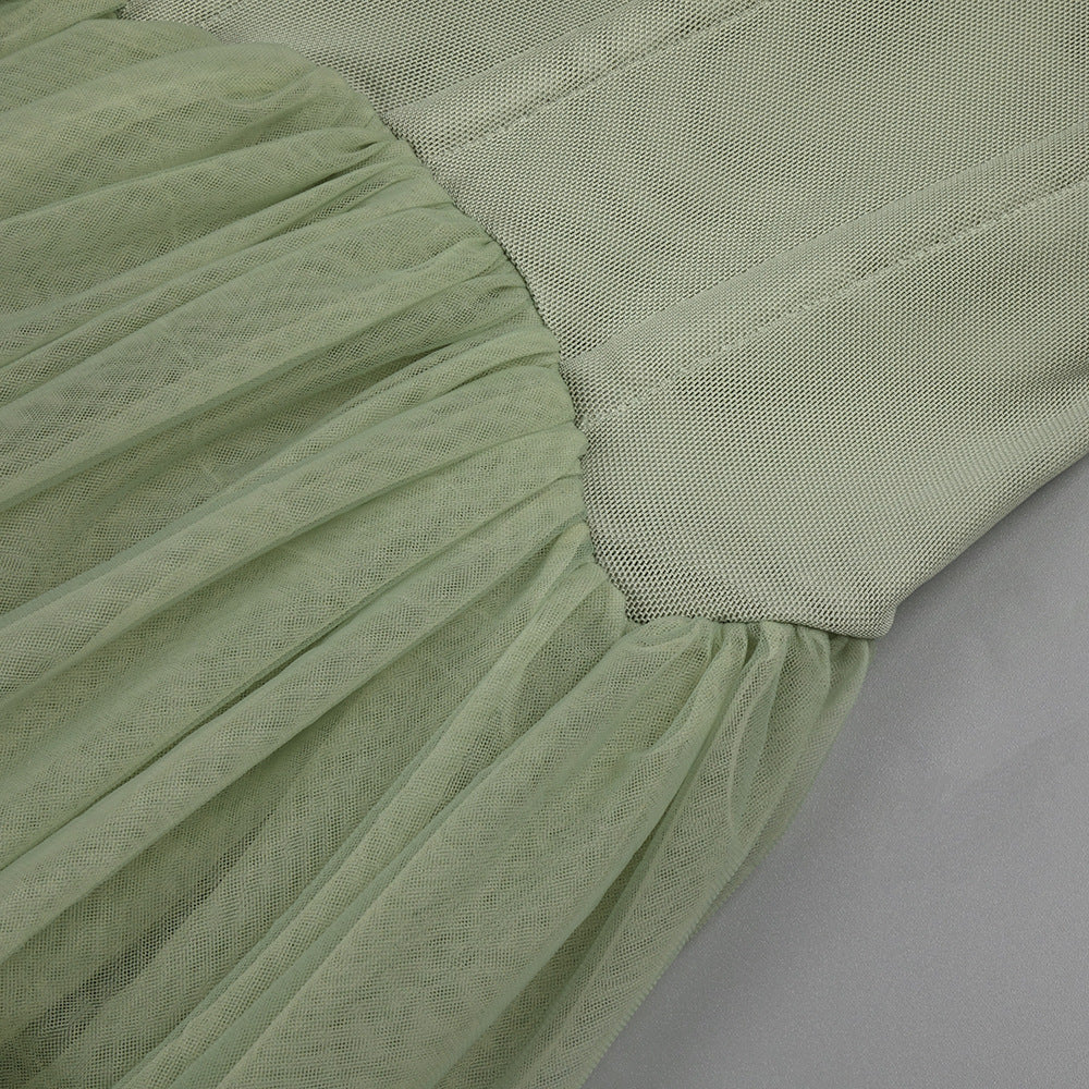 Émotion Strapless Pleated Corset Maxi Dress