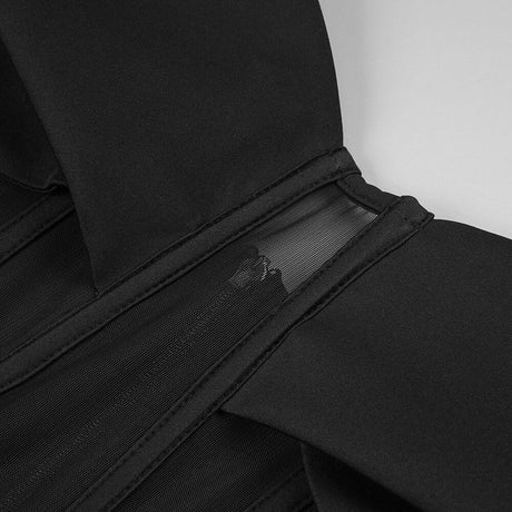 Éclatante Corset High Slit Mesh Maxi Dress