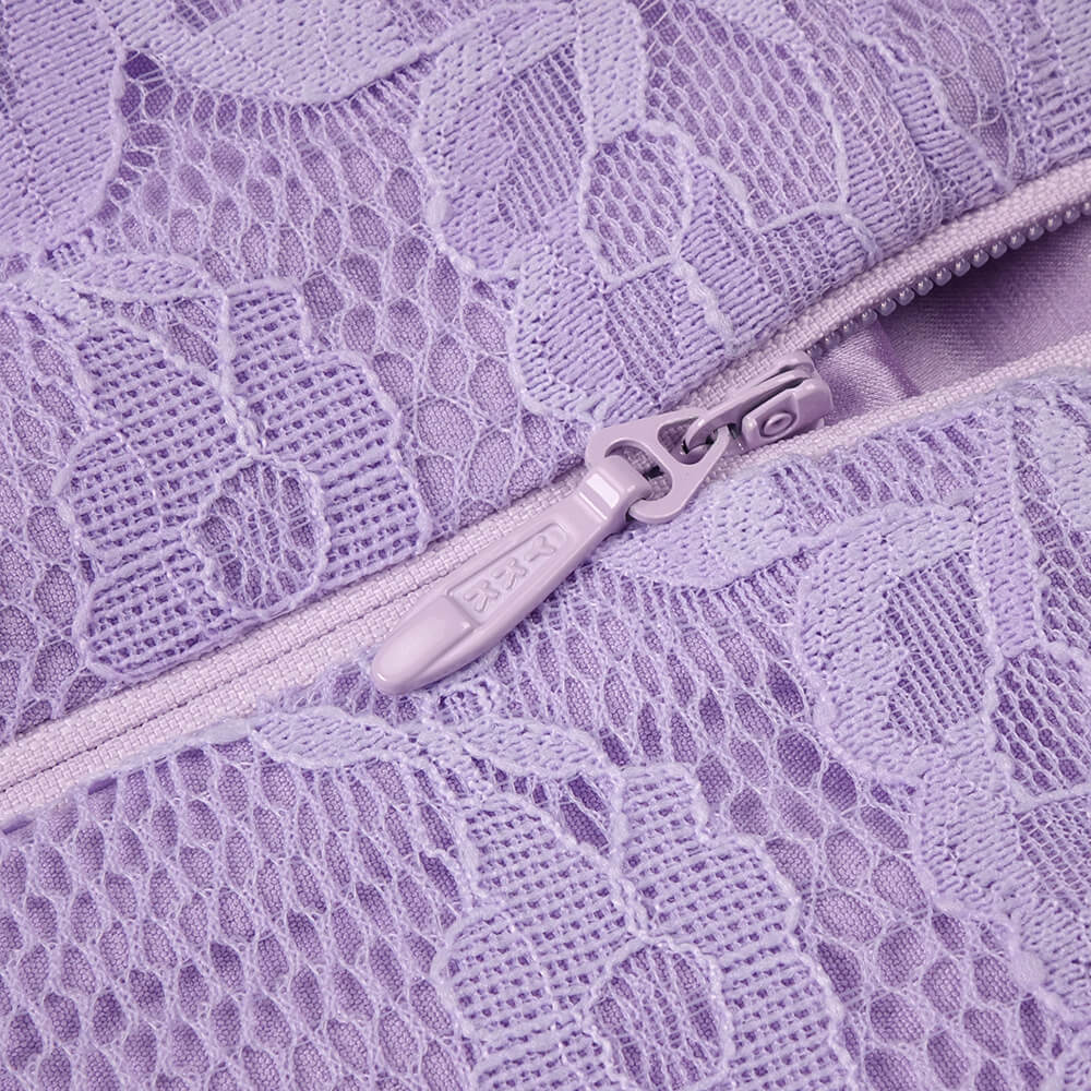 Subtilité Square Neck Lace Midi Dress