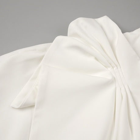 Lucie One Shoulder Draped Midi Dress